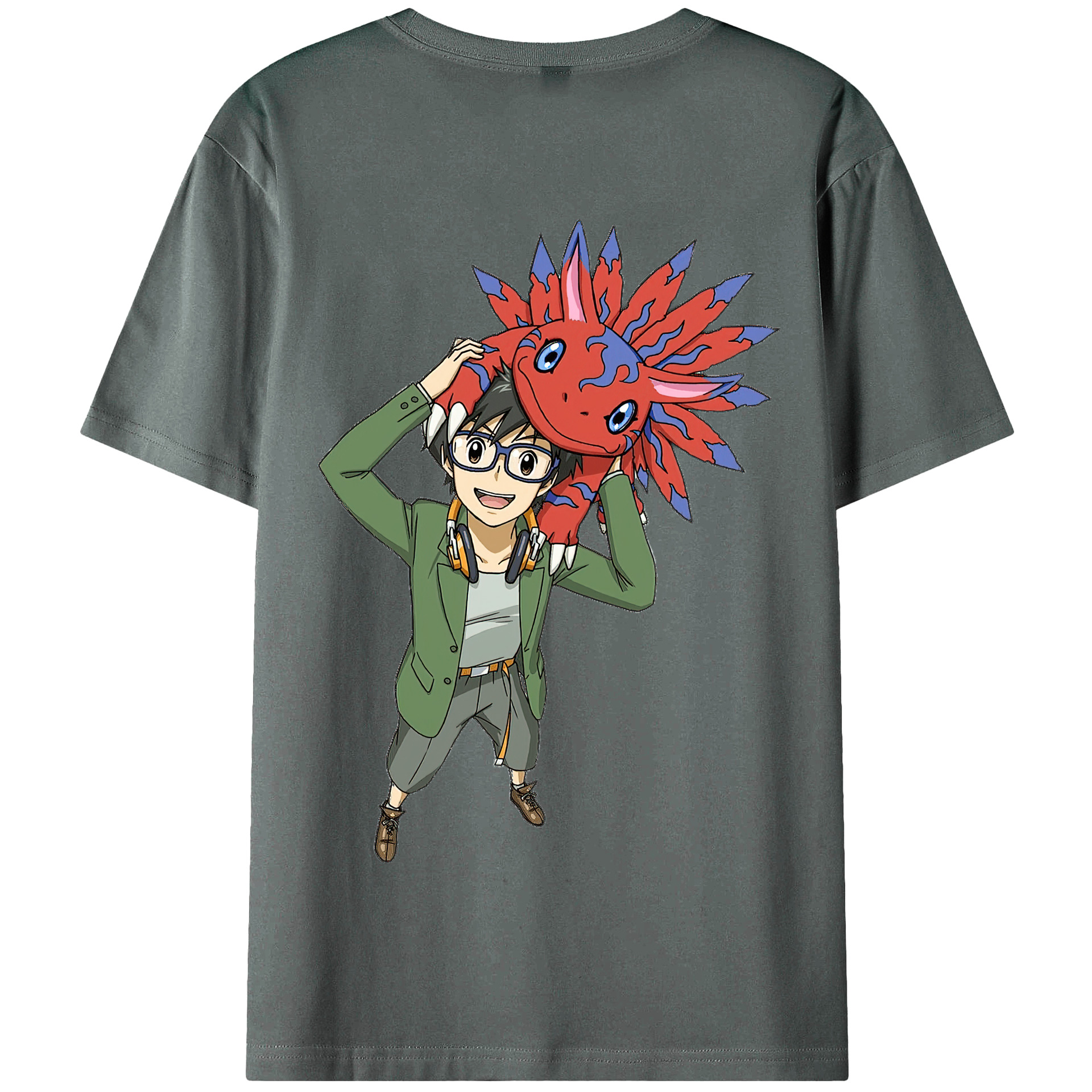 （画像用） Digimon デジタルモンスター/デジモン 綿100％半袖Tシャツ（背面プリント）